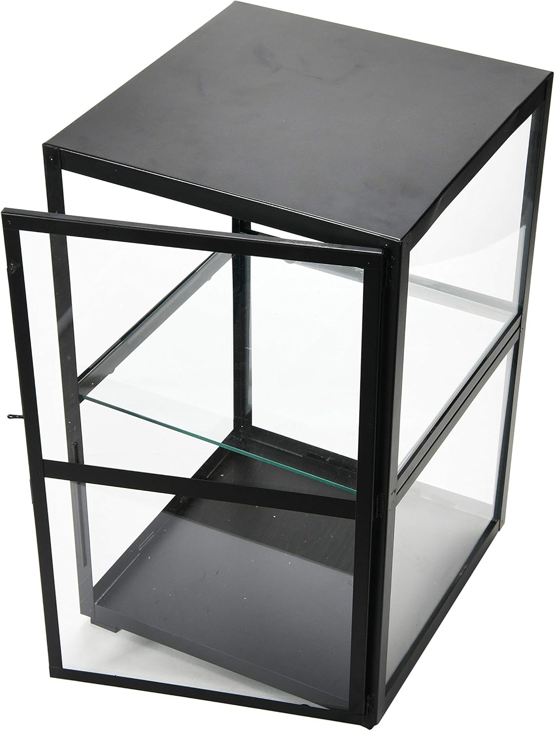 Black Metal & Glass Display Cabinet Z129714