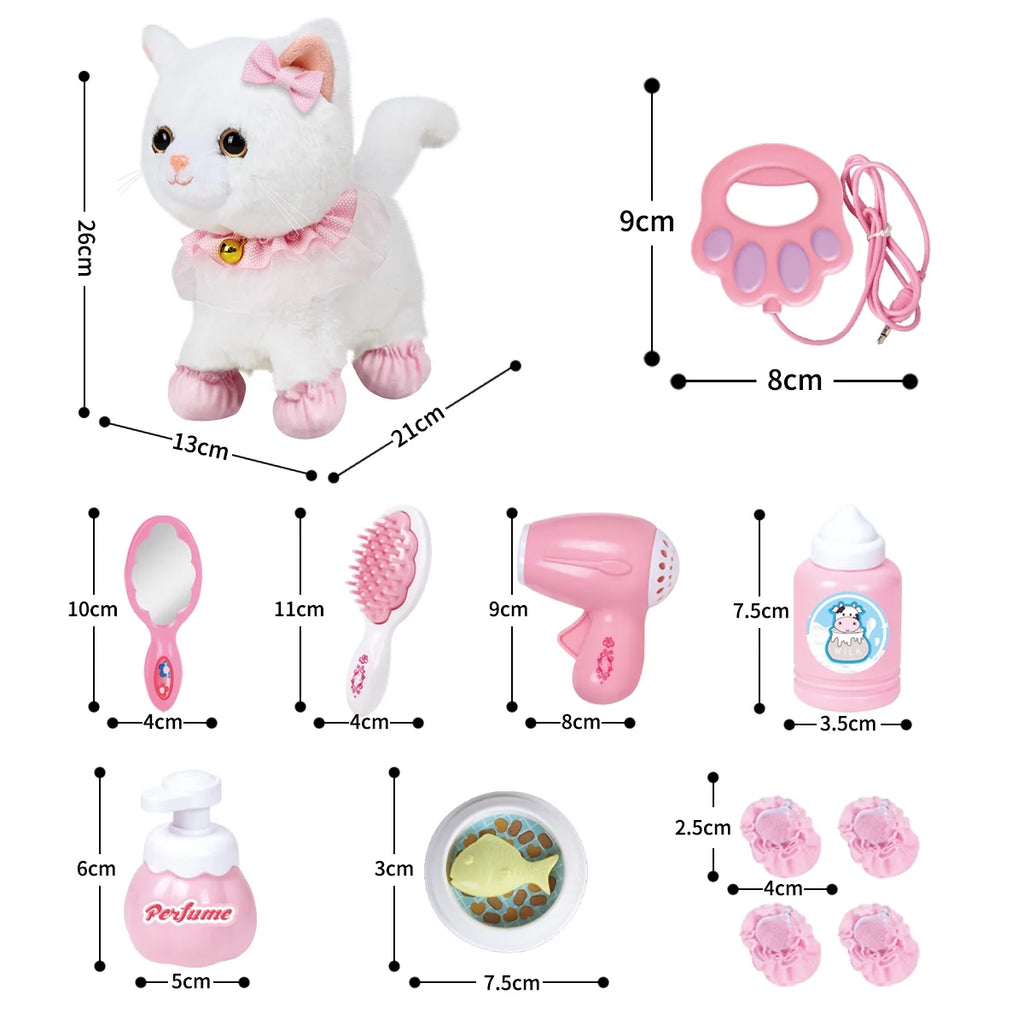 Interactive Plush Pet Cat with Remote Control Leash X72550