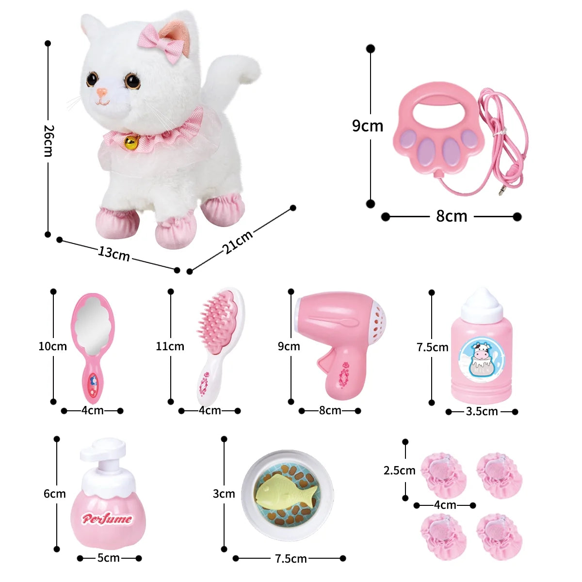 Interactive Plush Pet Cat with Remote Control Leash X72550