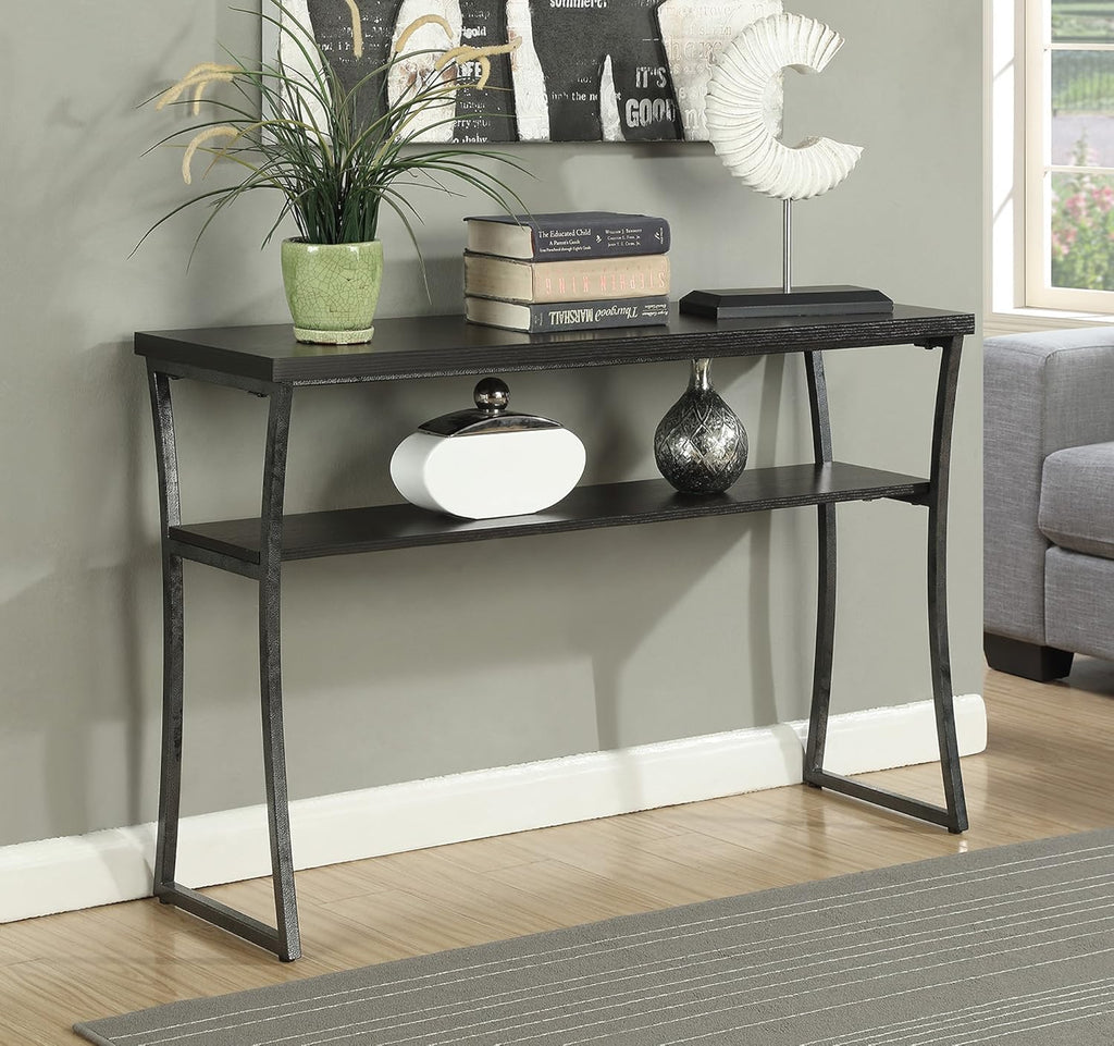 Console Table, Espresso / Slate Gray Frame H56713