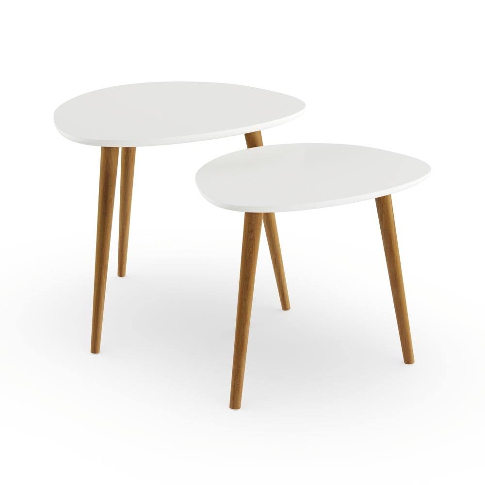 White Nesting End Table Set M86097